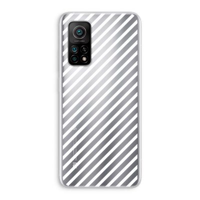 Strepen zwart-wit: Xiaomi Mi 10T 5G Transparant Hoesje