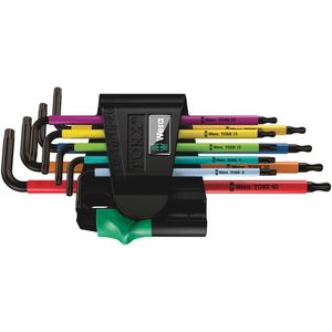 Wera 967 SPKL/9 TORX BO Multicolour Stiftsleutelset | BlackLaser | 9-delig - 05024335001