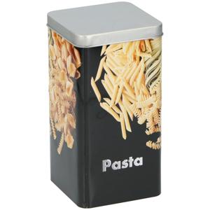 Pasta voorraadblik - 1x - metaal - 2L - 9,5 x 18,5 cm - voorraadbus - luchtdichte deksel