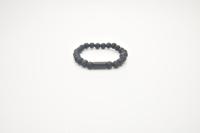 JOSH Heren Armband met Natuursteen Lava | 09313-BRA