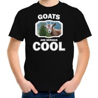 Dieren geit t-shirt zwart kinderen - goats are cool shirt jongens en meisjes