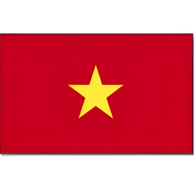 Vlag van Vietnam - 90 x 150 cm - Vietamese landen vlag - polyester - met ringen