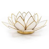 Lotus Sfeerlicht Naturel Goudrand - thumbnail