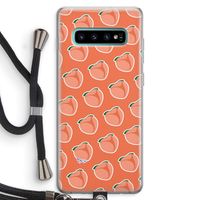 Just peachy: Samsung Galaxy S10 Plus Transparant Hoesje met koord