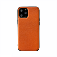 iPhone 12 Pro hoesje - Backcover - Stofpatroon - TPU - Oranje