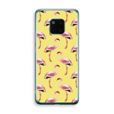 Flamingo's geel: Huawei Mate 20 Pro Transparant Hoesje Flamingo's geel: Huawei Mate 20 Pro Transparant Hoesje