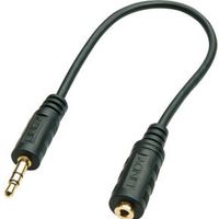 Lindy 35699 20cm 3.5mm 2.5mm Zwart audio kabel