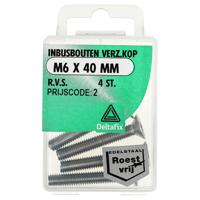 Inb.bout verz.kop m6x40mm rvs 4st - Deltafix