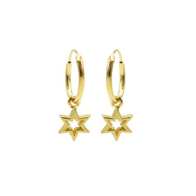 Karma Oorringen Hoops Open Star Goud