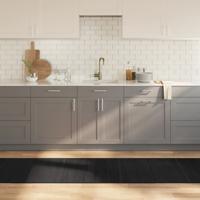 VidaXL Vloerkleed rechthoekig 70x1000 cm bamboe zwart