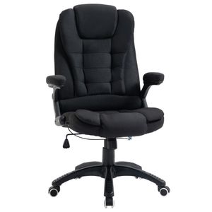Vinsetto kantoorstoel computerstoel, ontspannen achterover liggen in hoogte verstelbare bureaustoel ergonomisch 360 Â° schuimstof PP-kunststof linnen