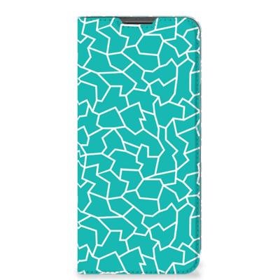 Motorola Moto G22 | Bookcase | Cracks Blue