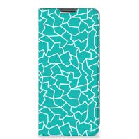 Motorola Moto G22 | Bookcase | Cracks Blue