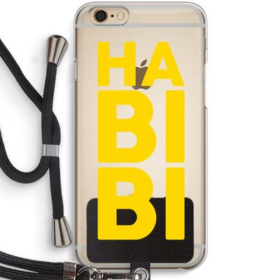 Habibi Blue: iPhone 6 / 6S Transparant Hoesje met koord