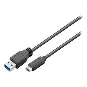 Goobay 44712 USB-kabel 1 m USB 3.2 Gen 1 (3.1 Gen 1) USB A USB C Zwart