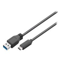 Goobay 44712 USB-kabel 1 m USB 3.2 Gen 1 (3.1 Gen 1) USB A USB C Zwart - thumbnail