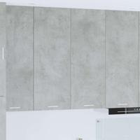 Hangkast Riga Beton Grijs 80 x 31 x 100 cm Bewerkt hout