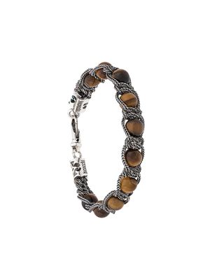 Emanuele Bicocchi bracelet orné de perles - Marron