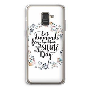 Diamonds: Samsung Galaxy A8 (2018) Transparant Hoesje