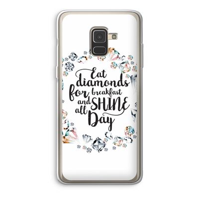 Diamonds: Samsung Galaxy A8 (2018) Transparant Hoesje