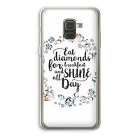 Diamonds: Samsung Galaxy A8 (2018) Transparant Hoesje