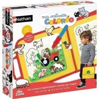 Gioco creativo - NATHAN - MY COLOREO SUITCASE - Colorazione magica all'acqua - Portatile, antimacchia - Pennarello ad acqua
