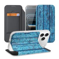 iPhone 17 Pro Max | Book Case | Wood Blue