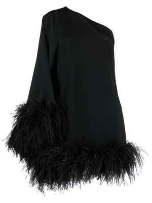 Taller Marmo robe Piccolo Ubud ornée de plumes - Noir