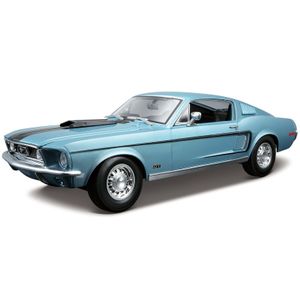 Schaalmodel Ford Mustang GT Cobra 1968 blauw 24 cm   -