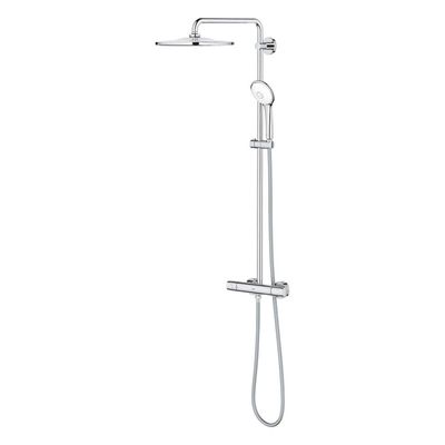 GROHE Euphoria Regendoucheset Opbouw - hoofddouche 31cm - handdouche rond - thermostatisch - chroom 26723000