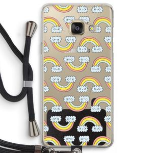 Regenboog: Samsung Galaxy A3 (2016) Transparant Hoesje met koord