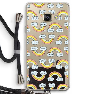 Regenboog: Samsung Galaxy A3 (2016) Transparant Hoesje met koord