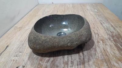 Wasbak riviersteen RVS250306, 37x36x15 cm