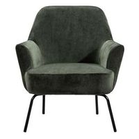 Fauteuil Hamburg - fluweel - groen - Leen Bakker - thumbnail