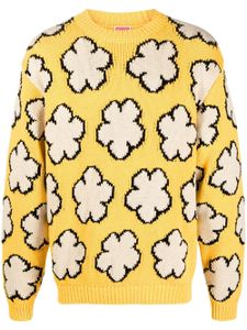 Kenzo pull Boke Flower en coton - Jaune