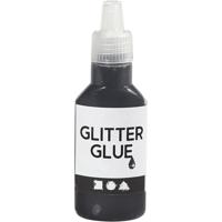 Creativ Company Glitterlijm, zwart, 25 ml/ 1 fles