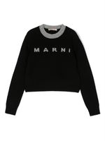 Marni Kids pull à logo en intarsia - Noir - thumbnail