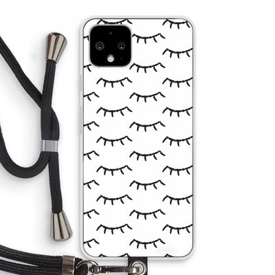 Wimpers: Pixel 4 Transparant Hoesje met koord