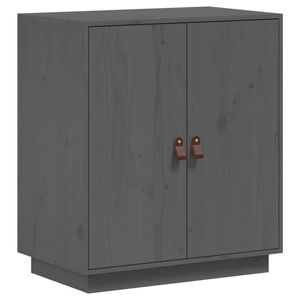 The Living Store Dressoir - - Bijzetkast - 65.5 x 40 x 75 cm - Grijs massief grenenhout