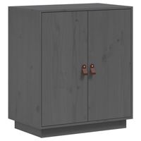 The Living Store Dressoir - - Bijzetkast - 65.5 x 40 x 75 cm - Grijs massief grenenhout - thumbnail