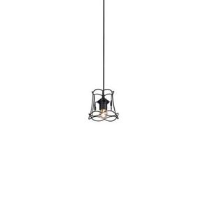 QAZQA Retro hanglamp zwart 15 cm - Granny Frame