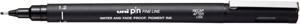 Uni Pin fineliner, ronde punt, 1,2 mm, zwart