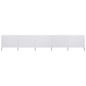 VidaXL Windscherm 5-panelen 600x120 cm stof zandwit