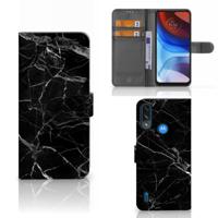 Motorola Moto E7i Power | E7 Power | Bookcase | Marmer Zwart - Origineel Cadeau Vader