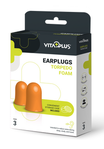 Vitaplus Earplugs Torpedo Foam