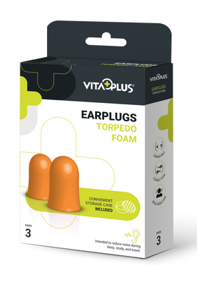 Vitaplus Earplugs Torpedo Foam