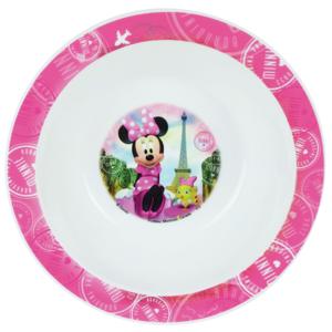 Disney Minnie Mouse bordje - diep - D16 cm -kunststof - ontbijtbord -kinder/peuter bordje
