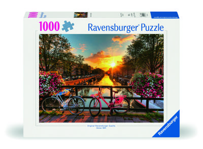 Ravensburger puzzel Fietsen in Amsterdam 1000 stukjes