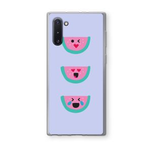 Smiley watermeloen: Samsung Galaxy Note 10 Transparant Hoesje