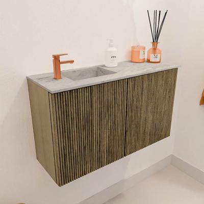 Toiletmeubel Mondiaz Joya Dlux | 70 cm | Meubelkleur Dusk | Faye wastafel Glace Wasbak Links | 1 kraangat